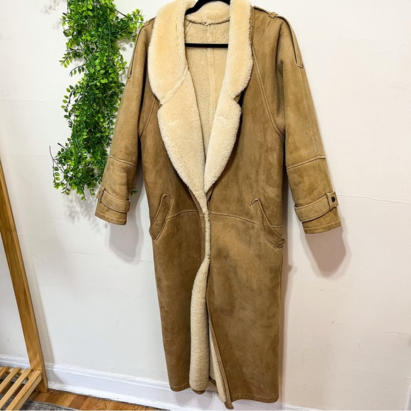 Overland Jackets & Coats Overland Sheepskin Shearling Lined Long Trench Coat Medium Poshmark
